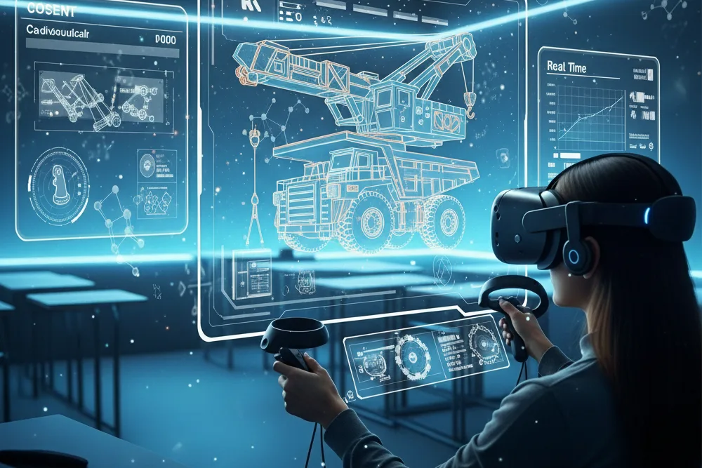 Capacitación inmersiva con Realidad Virtual Persona usando gafas de RV en un entorno de aprendizaje interactivo